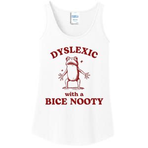 Dyslexic With A Bice Nooty Funny Dyslexia Ladies Essential Tank