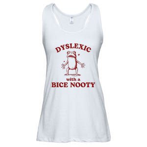 Dyslexic With A Bice Nooty Funny Dyslexia Ladies Essential Flowy Tank