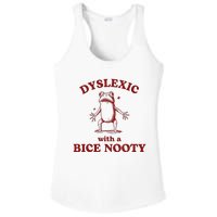 Dyslexic With A Bice Nooty Funny Dyslexia Ladies PosiCharge Competitor Racerback Tank