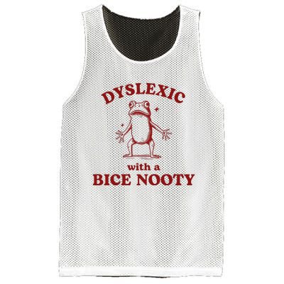 Dyslexic With A Bice Nooty Funny Dyslexia Mesh Reversible Basketball Jersey Tank