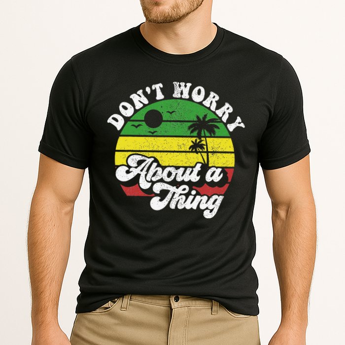 Dont Worry About A Thing Jamaica Rasta Reggae Jamaican Gift Cooling Performance Crew T-Shirt