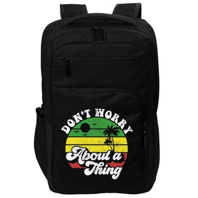 Dont Worry About A Thing Jamaica Rasta Reggae Jamaican Gift Impact Tech Backpack