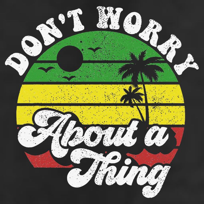 Dont Worry About A Thing Jamaica Rasta Reggae Jamaican Gift Adult Drive Performance Visor