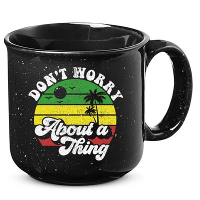 Dont Worry About A Thing Jamaica Rasta Reggae Jamaican Gift 15oz Campfire Ceramic Mug