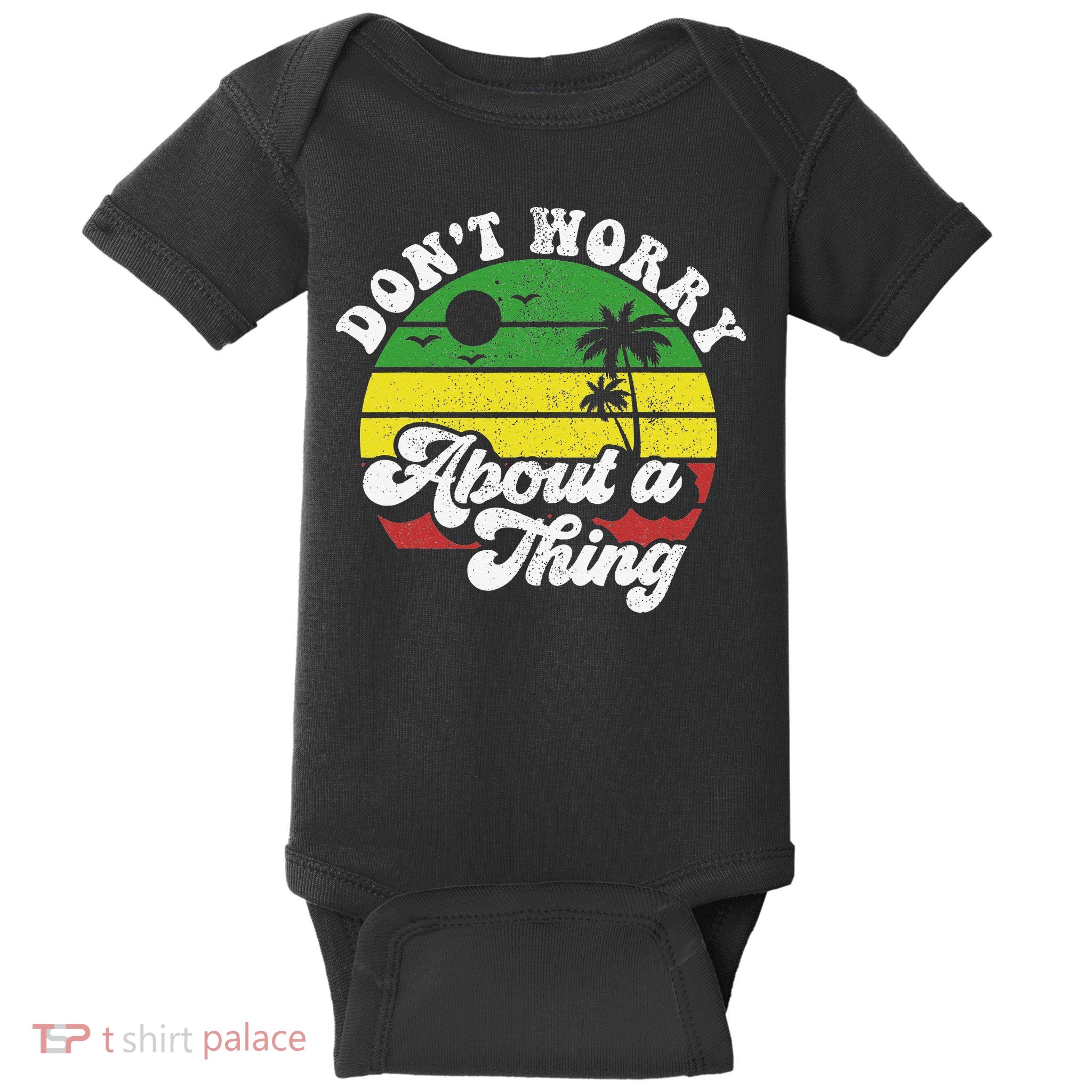 Dont Worry About A Thing Jamaica Rasta Reggae Jamaican Gift Baby Bodysuit