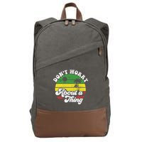Dont Worry About A Thing Jamaica Rasta Reggae Jamaican Gift Cotton Canvas Backpack
