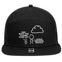 Dad What Are Clouds Made Of Linux Servers It Programmer 7 Panel Mesh Trucker Snapback Hat