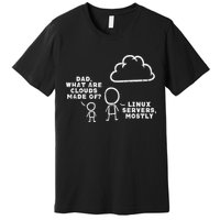 Dad What Are Clouds Made Of Linux Servers It Programmer Premium T-Shirt