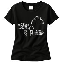 Dad What Are Clouds Made Of Linux Servers It Programmer Women's T-Shirt
