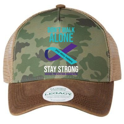 Don't Walk Alone Stay Strong Suicided Prevention Awareness Legacy Tie Dye Trucker Hat