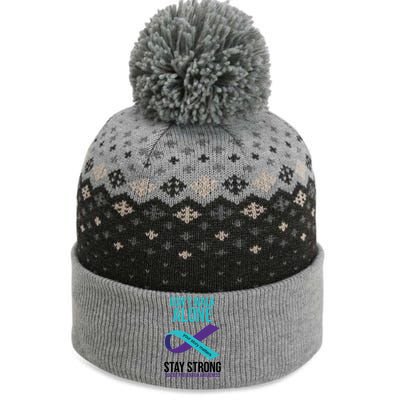 Don't Walk Alone Stay Strong Suicided Prevention Awareness The Baniff Cuffed Pom Beanie