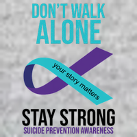 Don't Walk Alone Stay Strong Suicided Prevention Awareness T-Shirt
