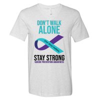 Don't Walk Alone Stay Strong Suicided Prevention Awareness V-Neck T-Shirt