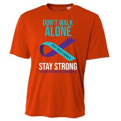 Don't Walk Alone Stay Strong Suicided Prevention Awareness Cooling Performance Crew T-Shirt