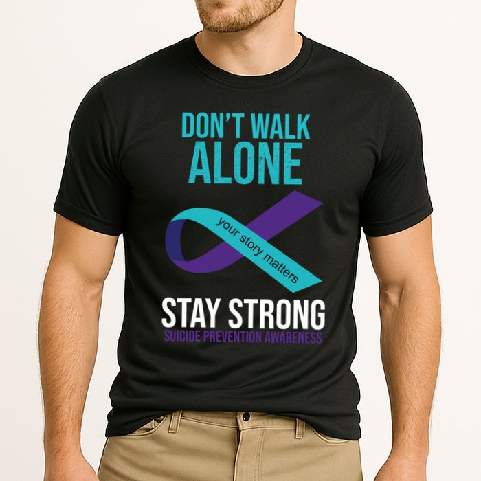 Don't Walk Alone Stay Strong Suicided Prevention Awareness Cooling Performance Crew T-Shirt