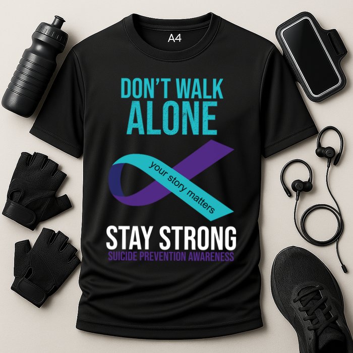 Don't Walk Alone Stay Strong Suicided Prevention Awareness Cooling Performance Crew T-Shirt