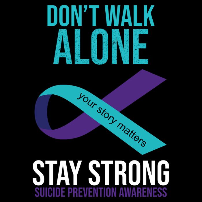 Don't Walk Alone Stay Strong Suicided Prevention Awareness Apron