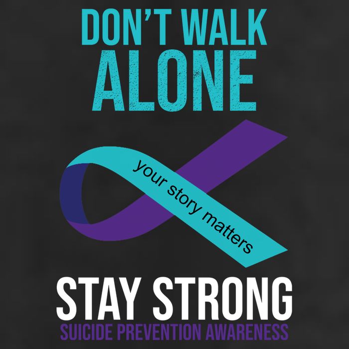 Don't Walk Alone Stay Strong Suicided Prevention Awareness Adult Drive Performance Visor