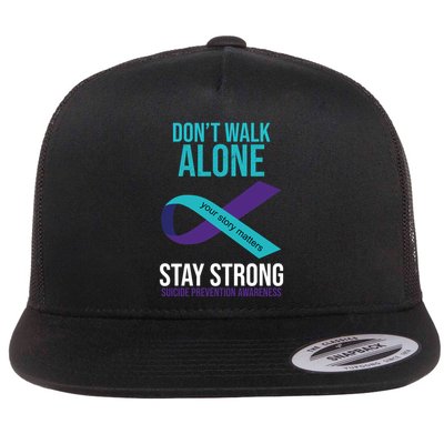 Don't Walk Alone Stay Strong Suicided Prevention Awareness Flatbill Hat
