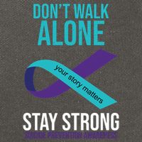 Don't Walk Alone Stay Strong Suicided Prevention Awareness Cotton Canvas Backpack