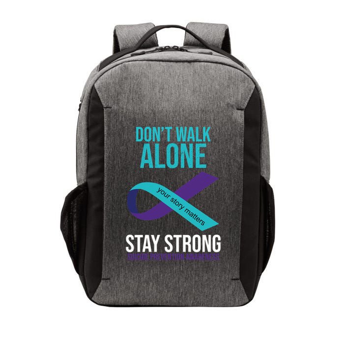 Don't Walk Alone Stay Strong Suicided Prevention Awareness Vector Backpack