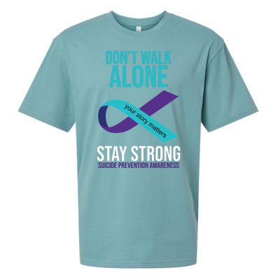 Don't Walk Alone Stay Strong Suicided Prevention Awareness Sueded Cloud Jersey T-Shirt