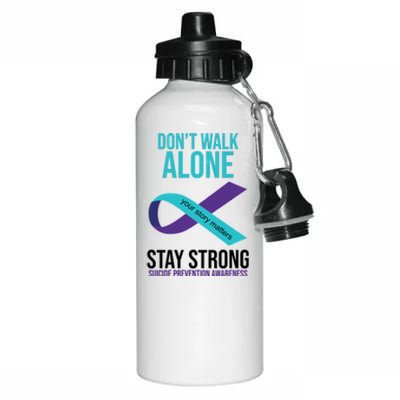 Don't Walk Alone Stay Strong Suicided Prevention Awareness Aluminum Water Bottle