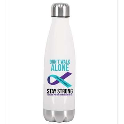 Don't Walk Alone Stay Strong Suicided Prevention Awareness Stainless Steel Insulated Water Bottle