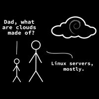 Dad What Are Clouds Made Of? Debian Linux Programmer Gift Impact Tech Backpack