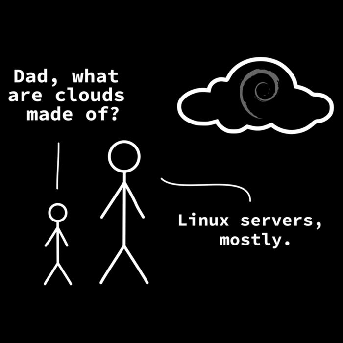 Dad What Are Clouds Made Of? Debian Linux Programmer Gift Impact Tech Backpack