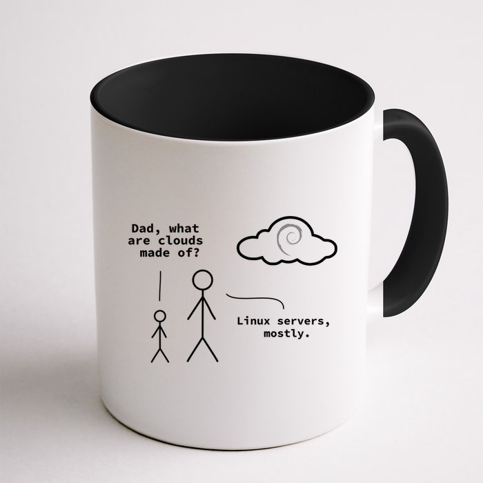 Dad What Are Clouds Made Of? Debian Linux Programmer Gift Coffee Mug