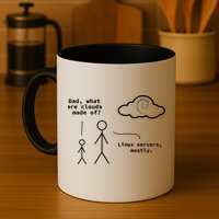 Dad What Are Clouds Made Of? Debian Linux Programmer Gift Coffee Mug