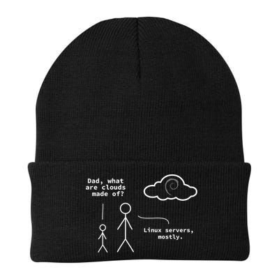 Dad What Are Clouds Made Of? Debian Linux Programmer Gift Knit Cap Winter Beanie