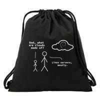 Dad What Are Clouds Made Of? Debian Linux Programmer Gift Drawstring Bag