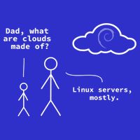 Dad What Are Clouds Made Of? Debian Linux Programmer Gift Toddler T-Shirt