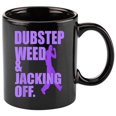 Dubstep Weed And Jacking Off 11oz C Handle Ceramic Mug
