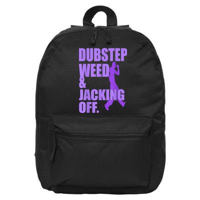 Dubstep Weed And Jacking Off 16 in Basic Backpack