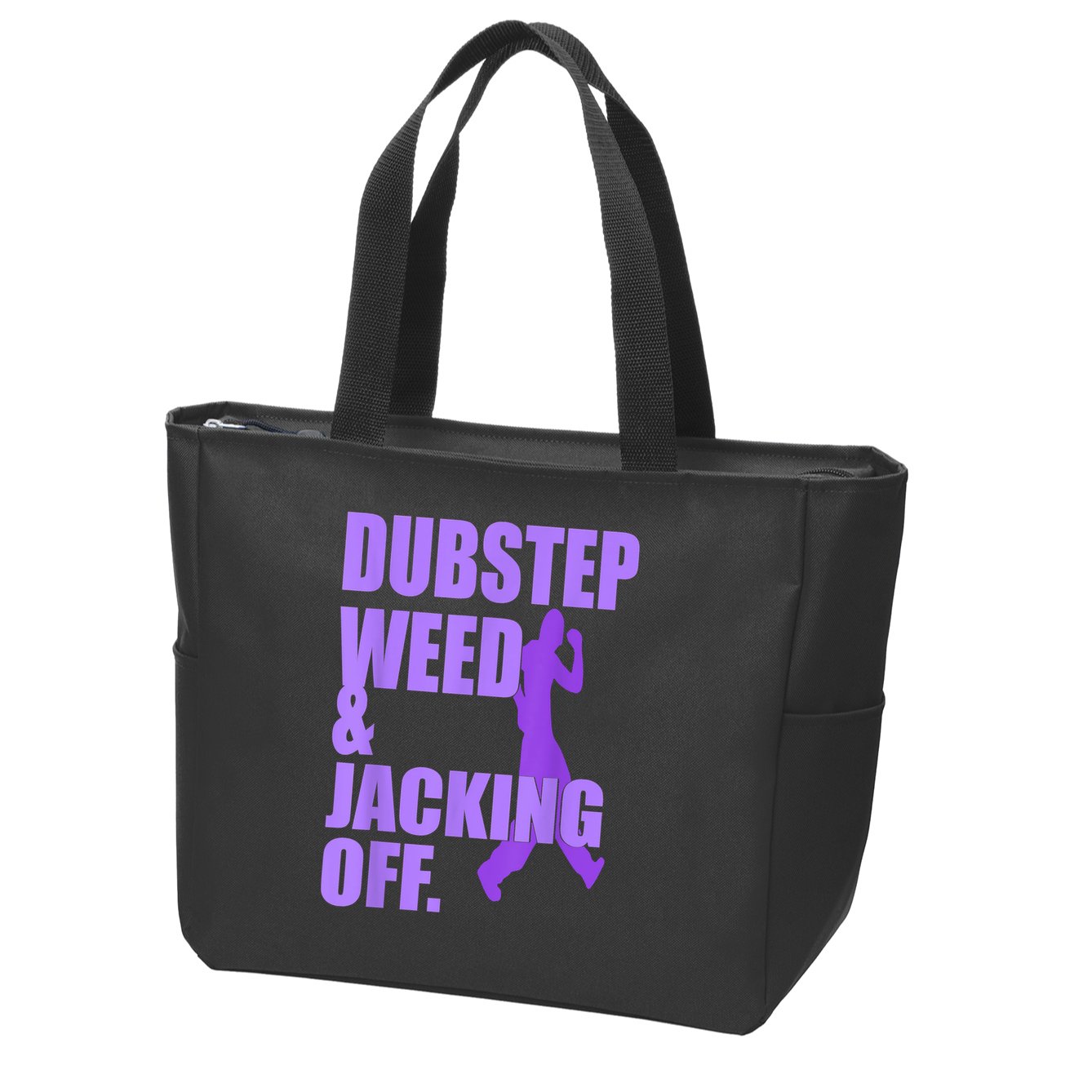 Dubstep Weed And Jacking Off Zip Tote Bag