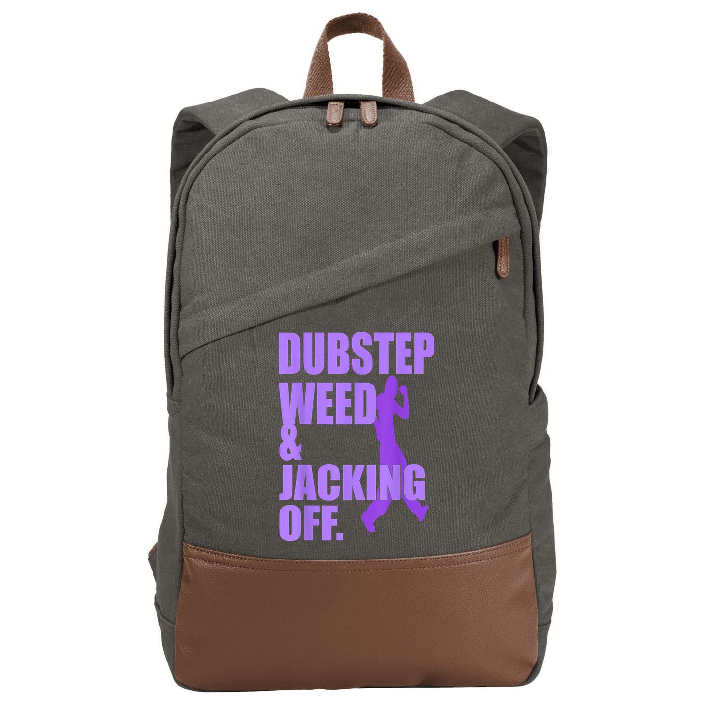 Dubstep Weed And Jacking Off Cotton Canvas Backpack