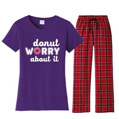 Donut Worry About It Women's Flannel Pajama Set