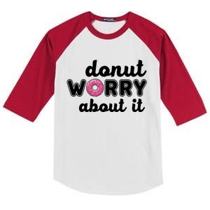 Donut Worry About It Kids Colorblock Raglan Jersey