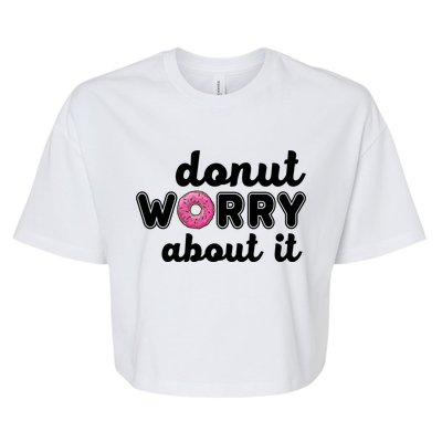 Donut Worry About It Bella+Canvas Jersey Crop Tee