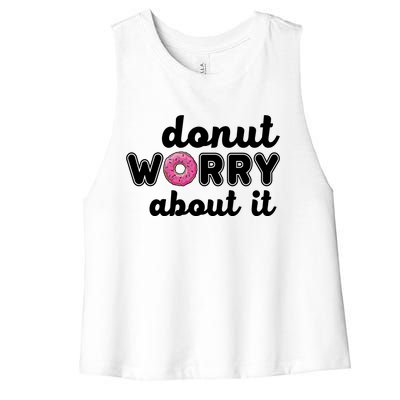 Donut Worry About It Women's Racerback Cropped Tank