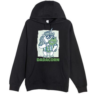 Dadacorn With A Unicorn For Father's Day Gift Premium Pullover Hoodie