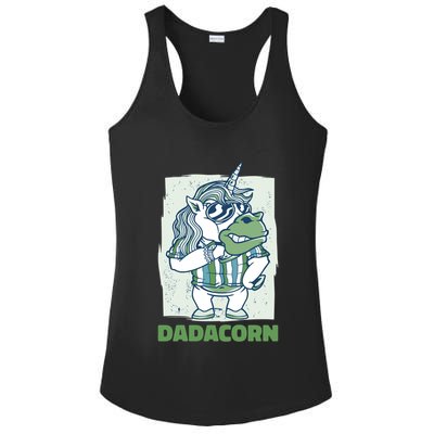 Dadacorn With A Unicorn For Father's Day Gift Ladies PosiCharge Competitor Racerback Tank