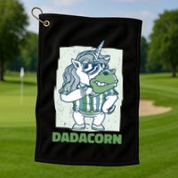 Dadacorn With A Unicorn For Father's Day Gift Golf Towel