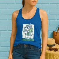 Dadacorn With A Unicorn For Father's Day Gift Womens Tank Top