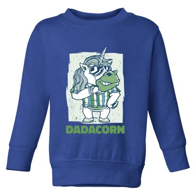 Dadacorn With A Unicorn For Father's Day Gift Toddler Sweatshirt
