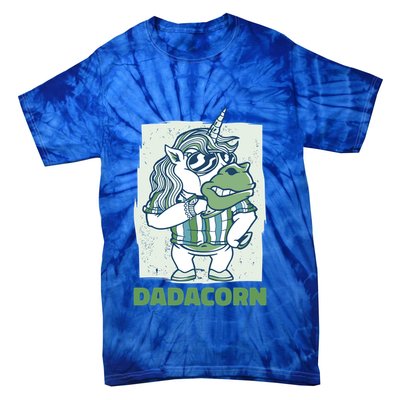 Dadacorn With A Unicorn For Father's Day Gift Tie-Dye T-Shirt