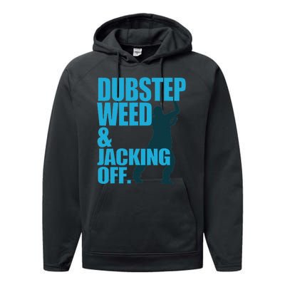 Dubstep Weed And Jacking Off Performance Fleece Hoodie